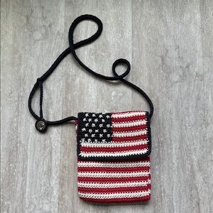 The Sak women’s crochet American Flag, crossbody bag